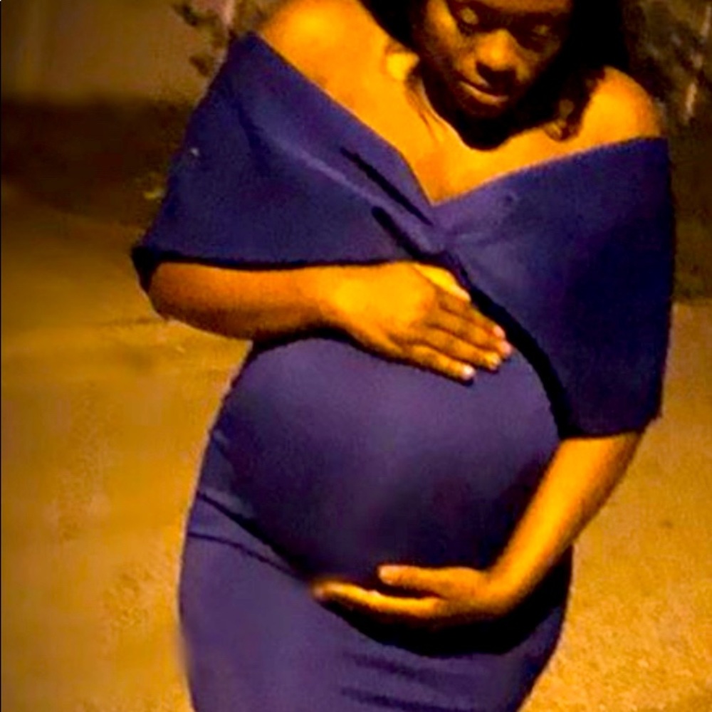 Royal Blue Maternity/ Evening gown